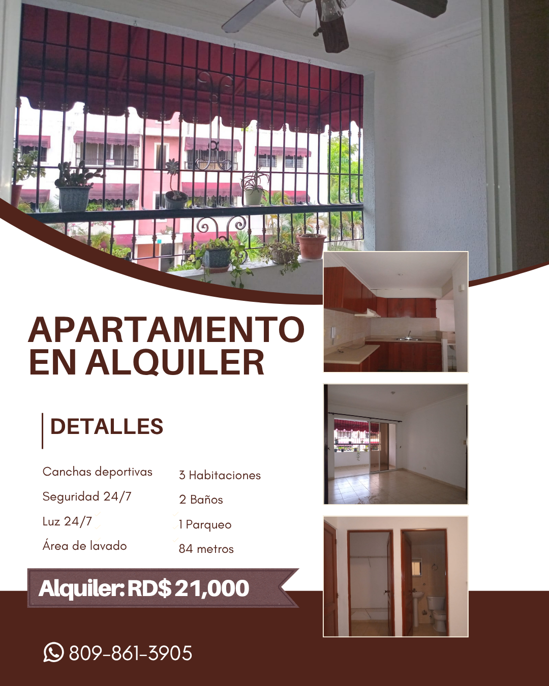 Se Alquila Apartamento En Santo Domingo Oeste