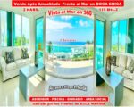 VENDO EXCLUSIVO APTO CON VISTA AL MAR DE 360 GRADOS EN BOCA CHICA, 2 HABS., 115 Mts.2, 3 BALCONES Y CON LA MEJOR UBICACIÓN - Apartamentos en Boca Chica