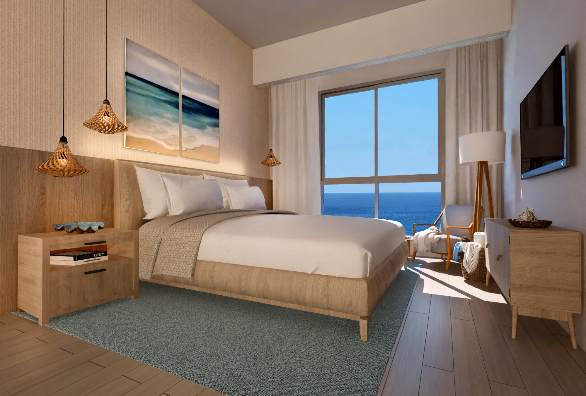 Exclusivos Apartamentos de 1,2 y 3 habitaciones frente al mar y con administración hotelera.