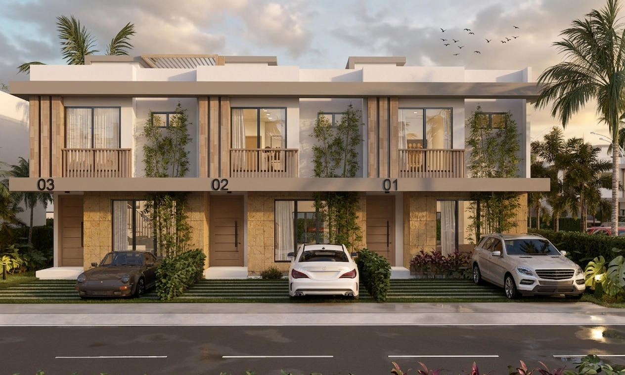VILLAS DUPLEX DE 2 HABITACIONES EN EL RESIDENCIAL BAVARO PUNTA CANA